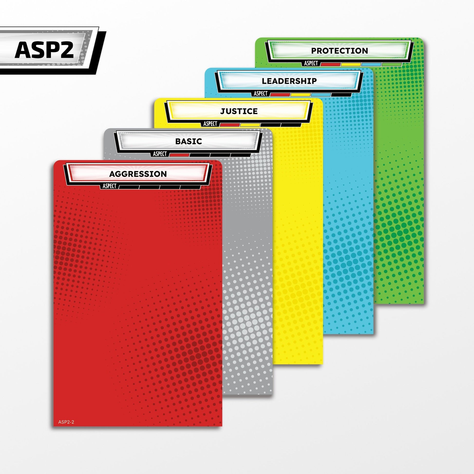 Aspect Dividers - Marvel Champions Dividers - Aspects Arranged by Sub-Aspects OR Energy Level - 30pcs (ASP1/ASP2) + 2 Extra for Free