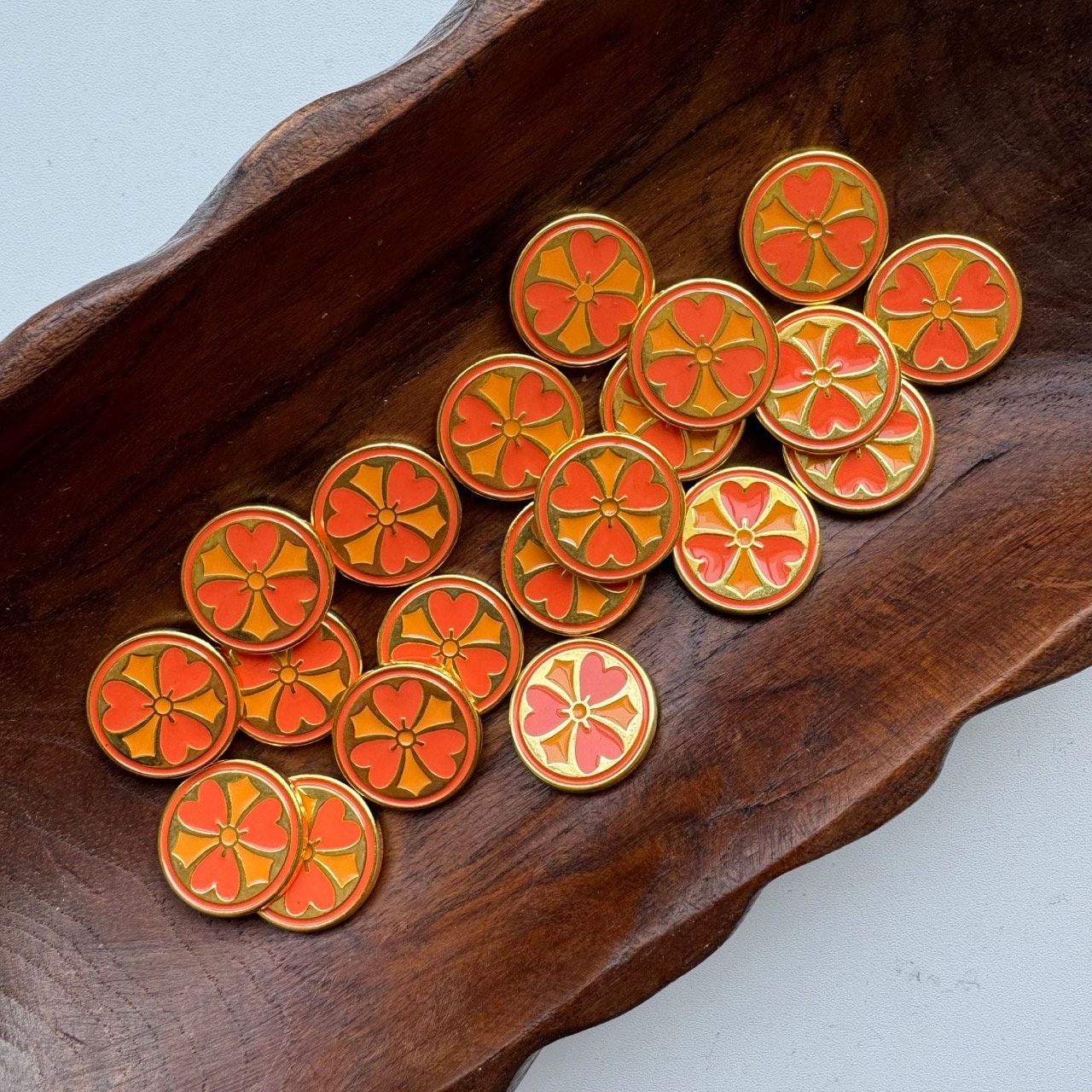 40x Metal Token for Board Game Upgrade - Flower, Nectar, Miniature Components (Double Sided)