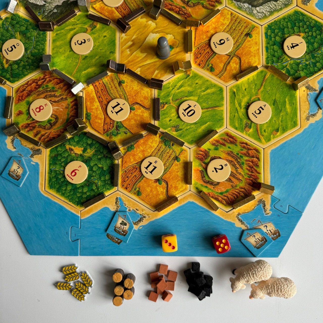 96x Catan Board Game Replacement Pieces, Metal Token Upgrade, Settlers