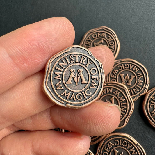 25x Metal Harry Potter Hogwarts Battle Influence Token, Double Sided (Mirrored)