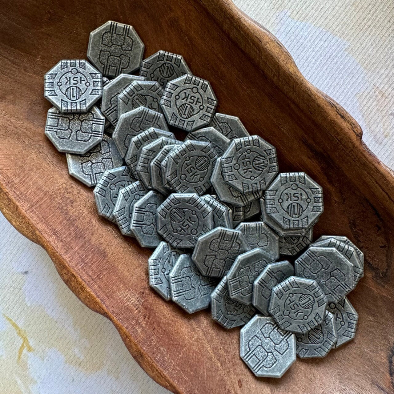 50x Coup Coins, Board game Metal Upgrade Coin (Double-sided)