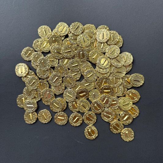 30x Gold Coins For The Lord of the Rings: Duel for Middle-earth, Board Game Metal Tokens Upgrade, Gondor Coin, Elven Coin, Double Sided